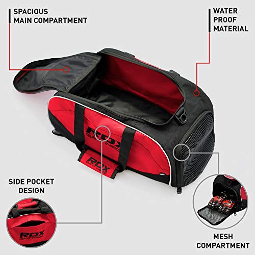 RDX MMA Gym Bolsa de Viaje Gear Mochila Bolsa Duffle Kit Sports Gym Bag Muay Thai