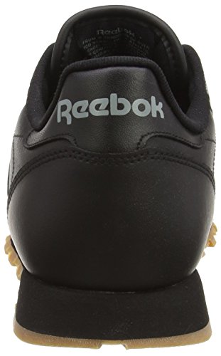 Reebok Classic Leather - Zapatillas de cuero para hombre, color negro (black / gum 2), talla 45.5