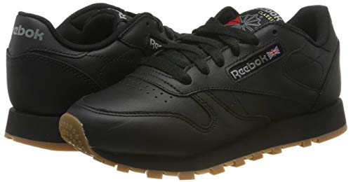 Reebok Classic Leather Zapatillas, Mujer, Negro (Int / Black / Gum), 38.5 EU