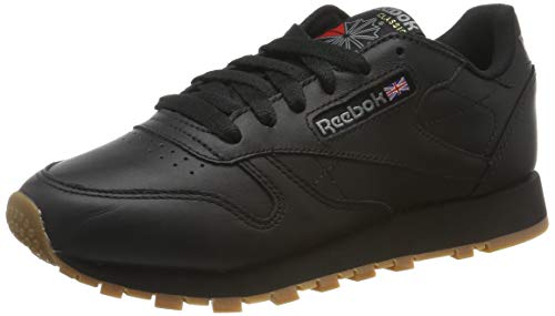 Reebok Classic Leather Zapatillas, Mujer, Negro (Int / Black / Gum), 38.5 EU