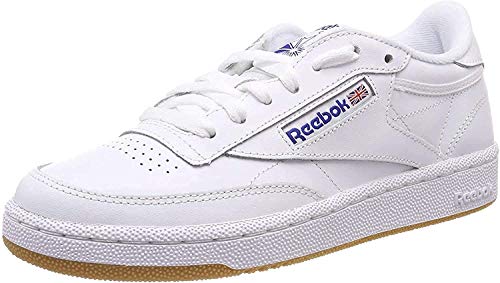 Reebok Club C 85, Zapatillas para Hombre, Blanco (INT White/Royal Gum), 43 EU