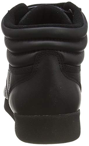 Reebok Freestyle Hi - Zapatillas de cuero para mujer, Negro (Black), 39 EU