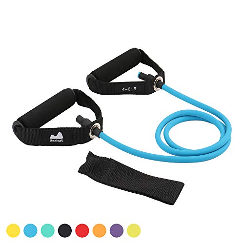 REEHUT Bandas Elásticas de Entrenamiento, Bandas de Resistencia para Fitness Cable de Ejercicio de Entrenamiento para Tonificación Muscular, Equipo de Ejercicio de Estiramientos para Yoga - Azul