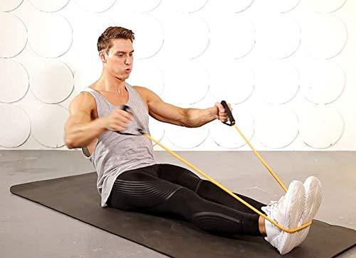 REEHUT Bandas Elásticas de Entrenamiento, Bandas de Resistencia para Fitness Cable de Ejercicio de Entrenamiento para Tonificación Muscular, Equipo de Ejercicio de Estiramientos para Yoga, Morado