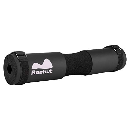 REEHUT Barbell Squat Pad - Almohadilla de protección ergonómica Avanzada para Cuello y Hombros para Sentadillas, Sentadillas y Empuje de Cadera - Negro