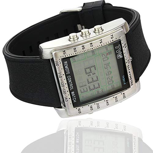 Reloj digital para hombre de Fenkoo; con mando a distancia para TV, DVD y alarma, diseño militar, correa de silicona