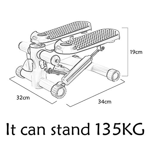 RGFITNESS Máquinas De Step/Elíptico para Escritorio con Monitor de Pantalla Incorporado, ensamblaje fácil, Resistencia Ajustable, silencioso y Compacto,White