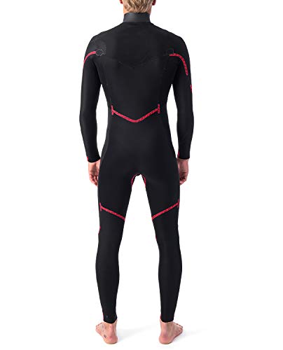 RIP CURL WSM9WM Dawn Patrol Perf Hombre 4/3 mm Steamer Traje Húmedo,Traje de Neopreno,Chest Zip,torácica Zip,Traje isotermico,2020,Black,M/178cm