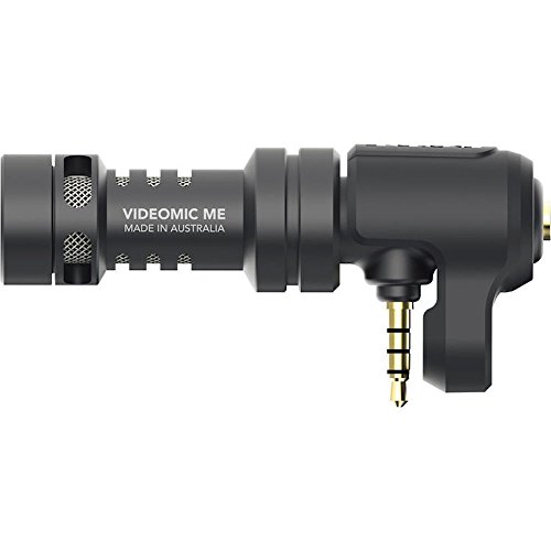 Rode VideoMic Me - Micrófono Direccional para Apple iPhone and iPad, Jack 3.5 mm, Soporte Flexible, Negro