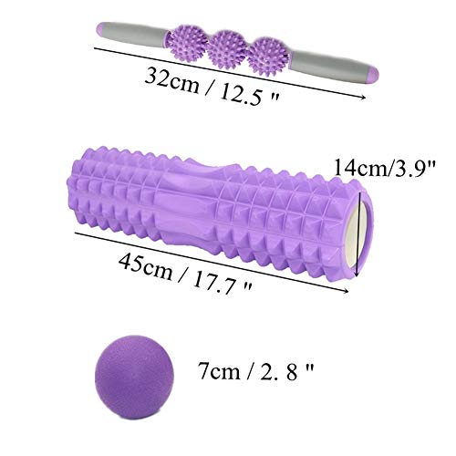 Rodillo Masaje Muscular Rodillo Masaje Roller Foam Rodillo Pilates Roller Rulo Masaje Muscular Foam Roll Rulo Pilates Blue,set2