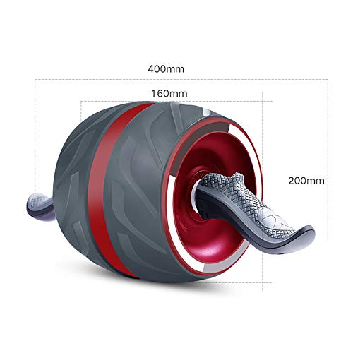 Rueda Abdominal Hombres y Mujeres Rebote automático Rueda Muscular Abdominal Principiante casa Rueda Gigante Rodillo Mudo Equipo de Ejercicios reducción de Vientre y conformación Abdominal (Negro /