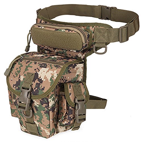 Rullar - Mochila táctica militar para senderismo, cintura y cintura, bolsa para correr al aire libre, camping, motocicleta, ciclismo, bolsa de hombro, color Jungle Digital, tamaño 5