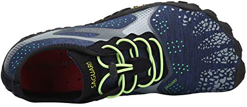 SAGUARO Hombre Mujer Barefoot Zapatillas de Trail Running Minimalistas Zapatillas de Deporte Fitness Gimnasio Caminar Zapatos Descalzos para Correr en Montaña Asfalto Escarpines de Agua, Negro, 43 EU