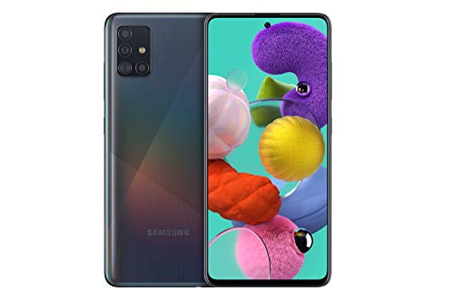 Samsung Galaxy A51 - Dual SIM, Smartphone de 6.5" Super AMOLED (4 GB RAM, 128 GB ROM, cámara Trasera 48.0 MP + 12.0 MP + 5.0 MP + 5 MP, cámara Frontal 32 MP) Negro [Versión española]