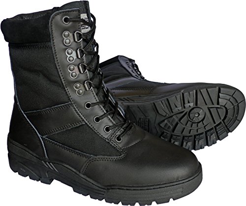 Savage Island Botas Negras Piel Tipo Militar, 43 EU