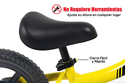 Sawyer - Bicicleta Sin Pedales Ultraligera - Niños 2, 3 y 4 Años (Amarillo)