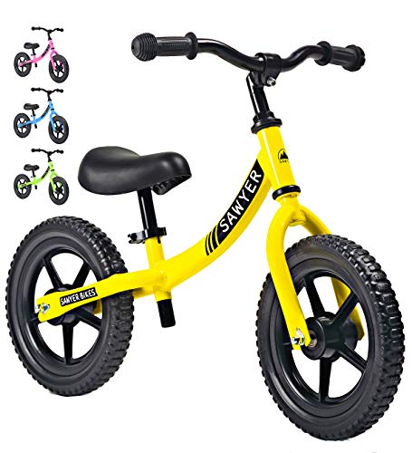 Sawyer - Bicicleta Sin Pedales Ultraligera - Niños 2, 3 y 4 Años (Amarillo)