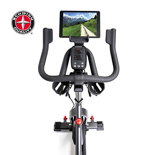 Schwinn IC8 mit Bluetooth Bicicleta Interior magnética, Ajuste de Resistencia de 100 Veces con Pantalla Digital, función de la App Compatible, SPD-Klickpedale, MAX. Benutzergewicht 150 kg