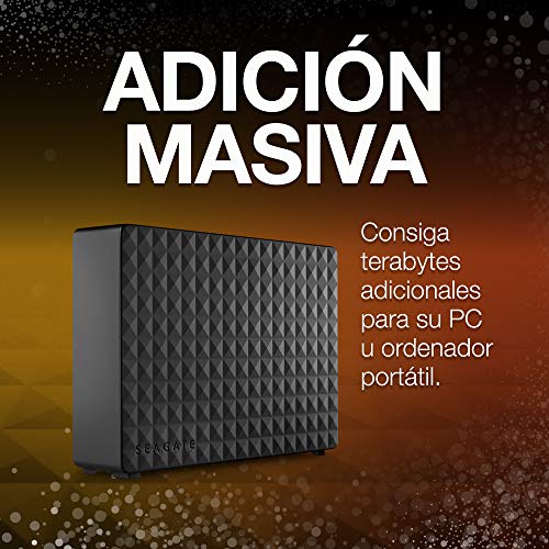 Seagate Expansion Desktop, 6 TB, Disco duro externo 3.5", HDD, USB 3.0 para PC, ordenador portátil y Mac (STEB6000403)