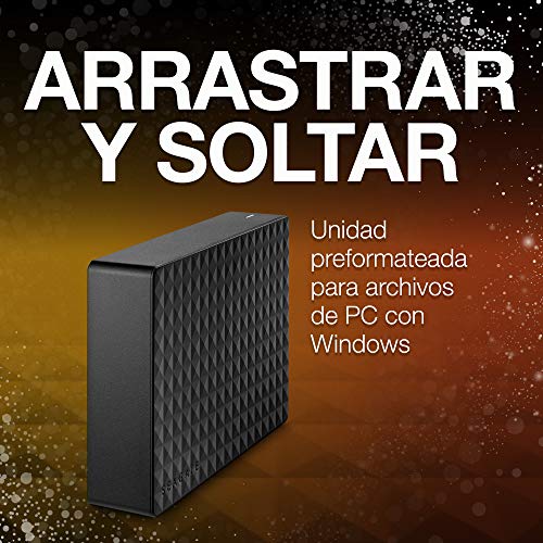 Seagate Expansion Desktop, 6 TB, Disco duro externo 3.5", HDD, USB 3.0 para PC, ordenador portátil y Mac (STEB6000403)