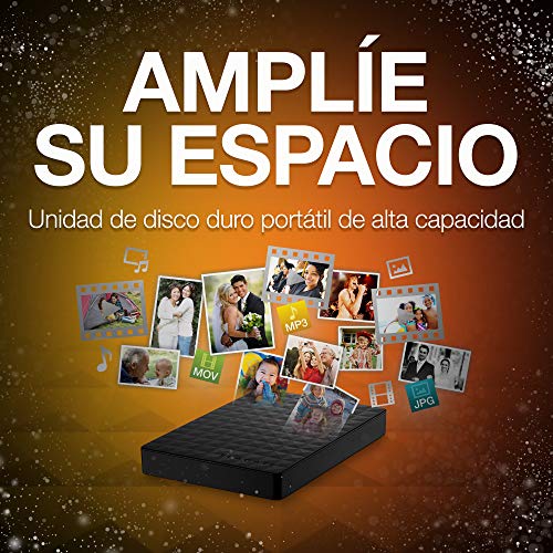 Seagate Expansion Portable, 1 TB, Disco duro externo, HDD, USB 3.0 para PC, ordenador portátil y Mac (STEA1000400)