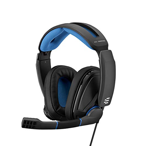 Sennheiser GSP 300 - Microauricular Cerrado para Gaming, Color Negro y Azul