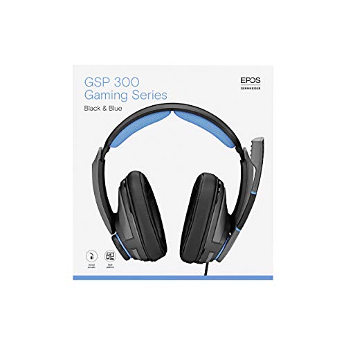 Sennheiser GSP 300 - Microauricular Cerrado para Gaming, Color Negro y Azul