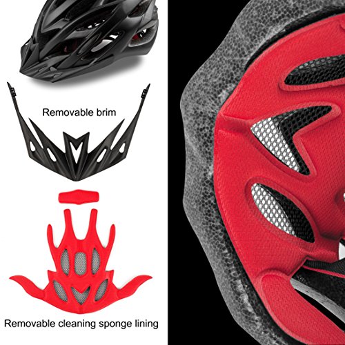 Shinmax Casco de Bicicleta con Visera Desmontable Casco de Ciclismo Sport Cascos de Bicicleta livianos para Hombres y Mujeres Protección de Seguridad Vial en Bicicleta