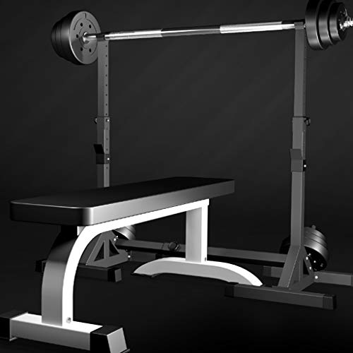 Silla de Fitness Jaula de Sentadillas hogar Barbell Rack Cama Peso Press de banca Equipo de la Aptitud Sencilla Jaula de Sentadillas Soporte del Marco Ajustable Bancos