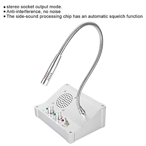 Sistema de Interfono de Doble Vía, Sistema de Intercomunicador de Dos Ventanas para Mostrador para Banco/hospital/taquilla, Antiinterferencia, Reducción Automática de Ruido