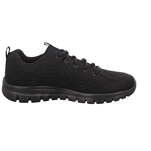 Skechers Women 12615 Low-Top Trainers, Black (Black Mesh/Trim Bbk), 6 UK (39 EU)