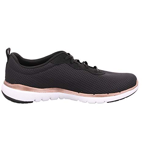 Skechers Women's Flex Appeal 3.0-first Insight Trainers, Black (Black Mesh/Rose Gold Trim Bkrg), 6 UK (39 EU)