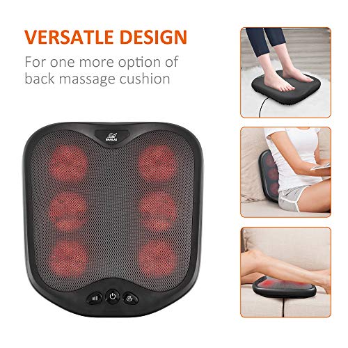 Snailax 2 en 1 masajeador de pies Shiatsu con calor, nudos de masaje flexibles para todos los tamaños de pies, calentador de pies, analgésico eléctrico