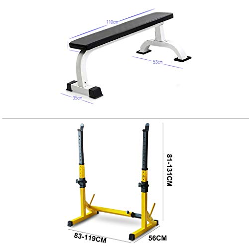 Soporte Ajustable for Sentadillas Y Banco De Pesas Soporte for Press De Banca Banco De Ejercicios Soporte for Pesas Ambiental Equipo De Entrenamiento con Pesas