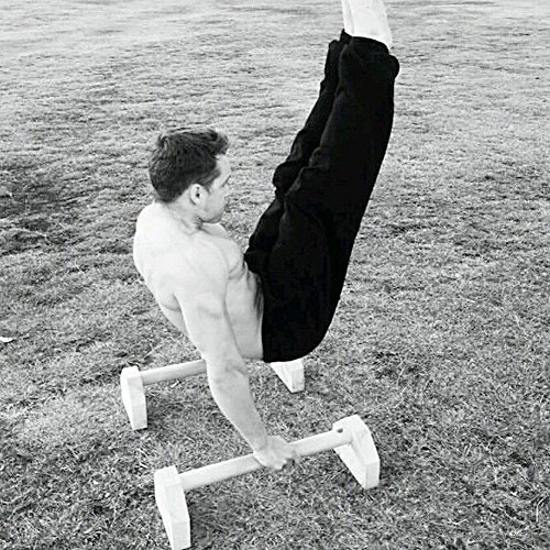 soporte para flexiones Barras Paralelas de Madera Equipo Deportivo Asas de Empuje de Madera con Doble Varilla Para Entrenamiento de Ejercicio Marco de Soporte de Madera Maciza Push-up