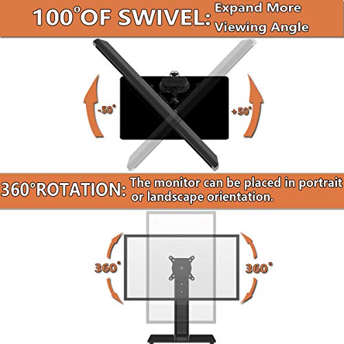 Soporte vertical para monitor LCD para pantalla de 13 "a 32" con giro, altura ajustable, rotación, sostiene una pantalla de hasta 35 kg