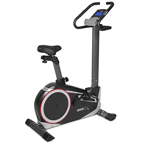 SportPlus SP-HT-9600-iE Bicicleta Estática con Aplicación para Smartphone, Google Street View, Potenciómetro, Unisex Adult, Multicolor, 102 x 51 x 140 cm