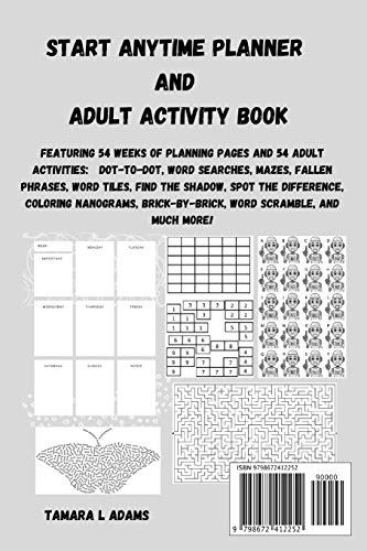 Start Anytime Planner and Adult Activity Book