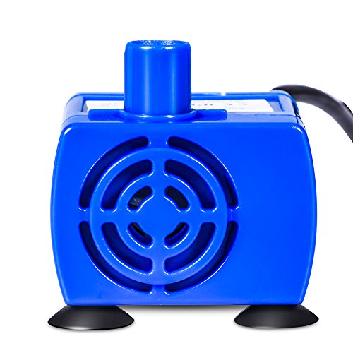 Submersible Water Pump, Replacement Pump for Flower Cat Fountain, Ultra Quiet Pet Aquarium Water Pump, 12V Electric Water Pump, 1.6L Pet Water Fountain of Low Power Consumption, 1.8m Long Cable, Blue