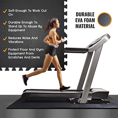 Suelo Gimnasio Esterilla Puzzle de Fitness esterilla Mimnasia Alfombra Puzzle Espuma Mat Grande Protector de Suelo Gimnasio Suelo de Goma EVA 20 Colchonetas para el Suelo 40 Tiras para los Bordes