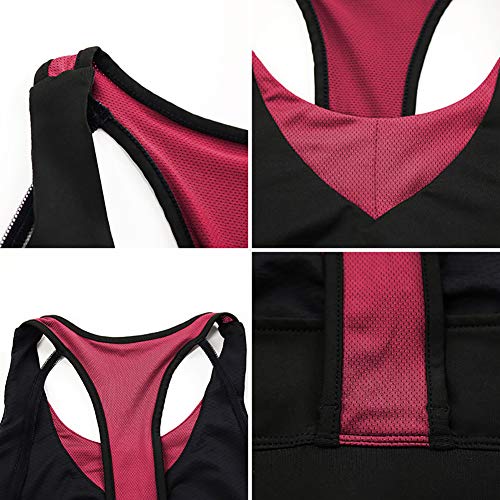 Sujetador Deportivo Mujer sin Aros con Almohadillas Extraíbles Bra Deporte para Yoga/Fitness/Run/Ejercicio