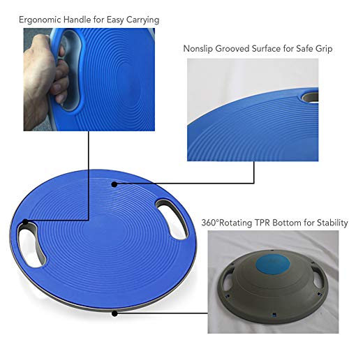 Sunfauo Balance Board Propiocepcion Training Balance Board Balance Ball Trainer Balance Pad Balance Trainer Wobble Cushion Physio Stability Disc Blue,Freesize