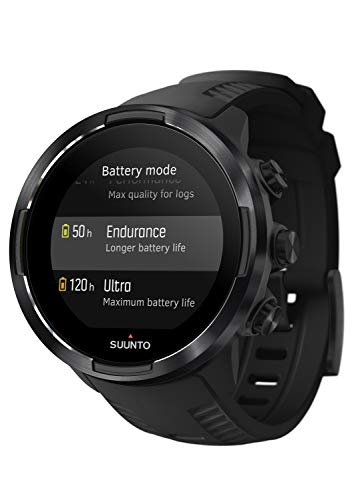 Suunto 9 Baro Reloj Multideporte GPS sin cinturón de frecuencia cardíaca, Unisex Adulto, Negro, 24.5 cm