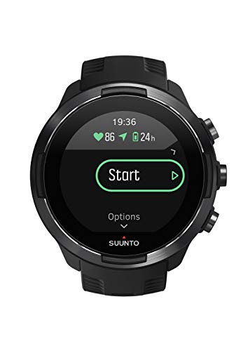 Suunto 9 Baro Reloj Multideporte GPS sin cinturón de frecuencia cardíaca, Unisex Adulto, Negro, 24.5 cm