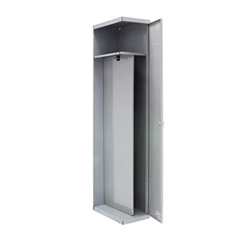 Taquilla profesional desmontada adicional 1 cuerpo 1 puerta con divisor dentro Gris/Gris Simonrack 1800x400x500 mms - Taquilla industrial - taquilla de vestuario - Necesita un módulo inicial