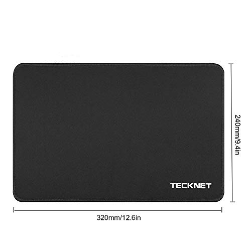 TECKNET Alfombrilla de Ratón Gaming, 320x240x3mm, Base de Goma Antideslizante, Superfície con Textura Especial, Compatible con Láser y Óptico