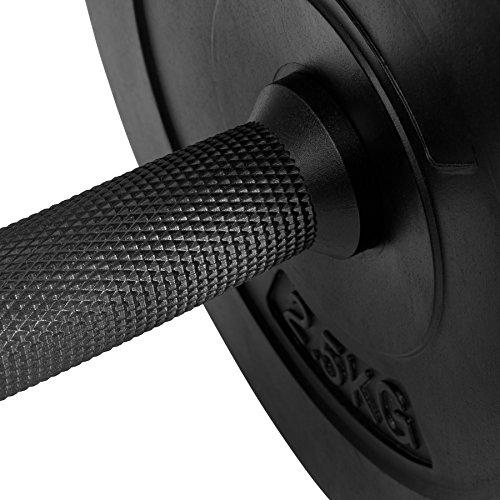 TecTake Mancuerna con Pesas Halteras de Fitness | Forro de plástico | Superficie de Agarre estriada para un Agarre Seguro - Varios Modelos (10 kg | no. 402583)