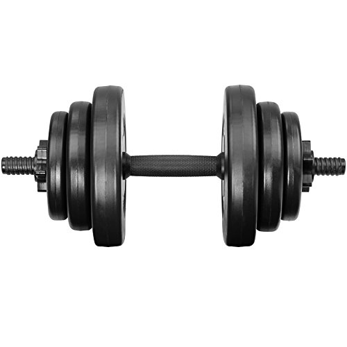 TecTake Mancuerna con Pesas Halteras de Fitness | Forro de plástico | Superficie de Agarre estriada para un Agarre Seguro - Varios Modelos (10 kg | no. 402583)