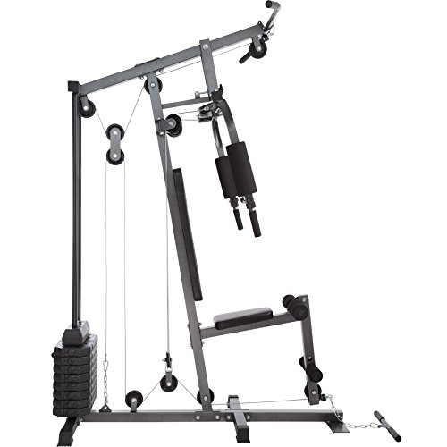 TecTake Multiestación Maquina de musculación | Módulo de Mariposa | Estribo para piernas | 8x4,5 kg | Barra - Varios Modelos (Typ 1 | No. 402756)