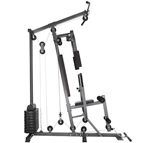 TecTake Multiestación Maquina de musculación | Módulo de Mariposa | Estribo para piernas | 8x4,5 kg | Barra - Varios Modelos (Typ 2 | No. 402757)